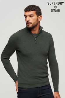 Mens Zip Neck Merino Woolen Knitwear 