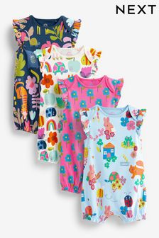 Multi Character Baby Rompers 4 Pack (D10458) | £19 - £23