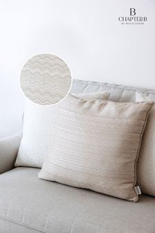 Chapter B Cream Wave Jacquard Cushion (D15420) | £25