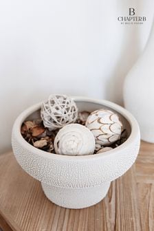 Chapter B Cream Textured Ceramic Bowl (D15424) | £34