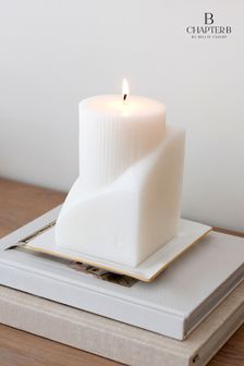 Chapter B Cream Sculpted Large Pillar Candle
