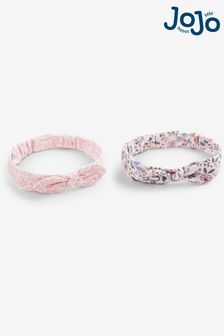 JoJo Maman Bébé Pink 2-Pack Pretty Headbands (D16547) | £7.50