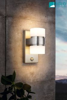 Eglo Silver Atollari LED 2Light Silver Exterior Wall Light