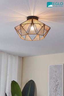 Eglo Black/Natural Adwickle Ceiling Light (D19982) | £78