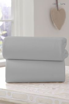 Clair De Lune Grey Crib Fitted Sheet