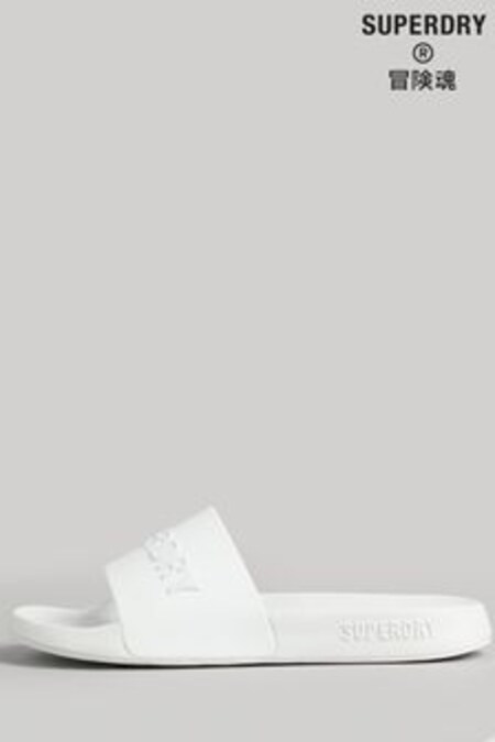white superdry flip flops
