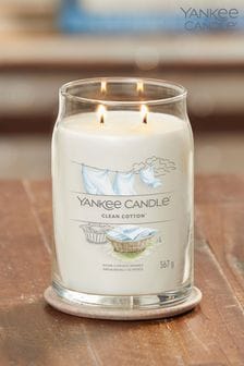 Yankee Candle Signature Large Jar Scented Candle, Clean Cotton