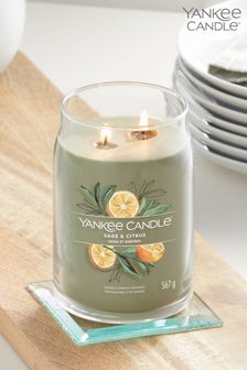 Yankee Candle Signature Large Jar Scented Candle, Sage & Citrus
