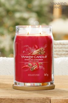 Yankee Candle Signature Large Jar Scented Candle, Sparkling Cinnamon