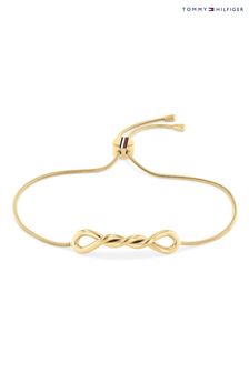 Tommy Logo Hilfiger Jewellery Ladies Gold Tone Twist Bracelet