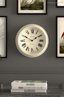 Jones Clocks Linen White Venetian Wall Clock