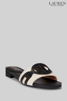 Lauren Ralph Lauren Alegra Canvas Leather Sliders (D33972) | £109