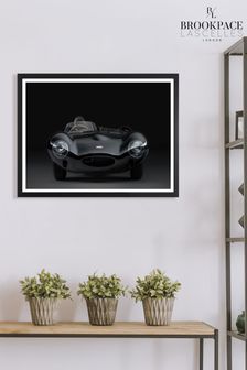 Brookpace Lascelles Black Jaguar D Type Framed Wall Art