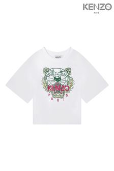 KENZO KIDS Pink Tiger Print Logo T-Shirt (D43119) | £78 - £105