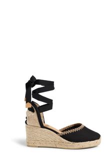 Castaner Comin Black Espadrille Wedges (D45708) | £120