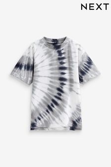 Grey Relaxed Fit Tie-Dye Short Sleeve T-Shirt (3-16yrs) (D47866) | £8 - £13