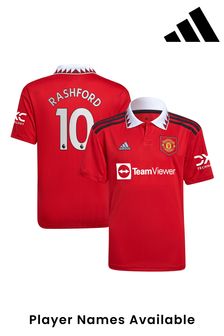adidas Red Rashford - 10 Manchester United 22/23 Junior Home Jersey T-Shirt (D47926) | £65