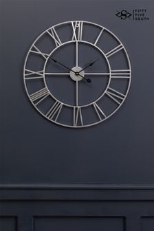 Fifty Five South Silver Genova Metal Wall Clock