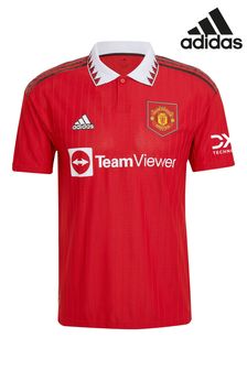 adidas Red Blank Manchester United Home 2022-23 Authentic Shirt (D48283) | £100