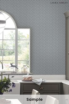 Slate Grey Trefoil Wallpaper Sample Wallpaper