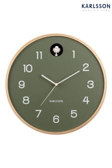 Karlsson Green Cuckoo Birch Wall Clock