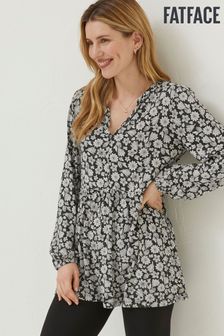 FatFace Poppy Spring Floral Black Tunic Top (D57805) | £46