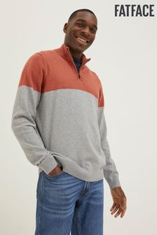 FatFace Orange Braunton Yoke Striped Jumper (D60991) | £23