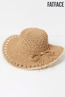 FatFace Natural Crochet Straw Sun Hat (D64450) | £25