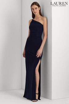 Lauren Ralph Lauren One Shoulder Stretch Belina Maxi Evening Dress (D65795) | £229