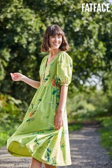 FatFace Green Fleur Floral Midi Dress (D69773) | £69