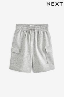 Light Grey Cargo Jersey Shorts (3-16yrs) (D70116) | £7 - £12
