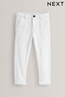 White Skinny Fit Stretch Chino Trousers (3-17yrs) (D71032) | £12 - £17