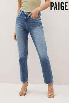 Paige Blue Stella Straight Ultra High Rise Jeans