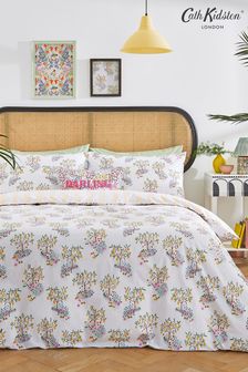 Cath Kidston White Lemon Trees Duvet Cover and Pillowcase Set
