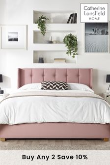 Catherine Lansfield Pink Utopia Wing Ottoman Bed