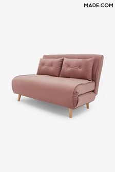 MADE.COM Soft Pink Velvet Haru Sofa Bed (D82659) | £325 - £499