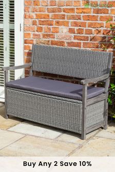Rowlinson Garden Products Grey Alderly Storage Bench (D83193) | £260