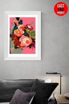 East End Prints Pink Floral II Roses Guave by Ana Rut Bre Framed Print