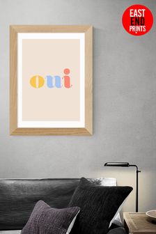 East End Prints White Oui by Oh Fine! Art Framed Print