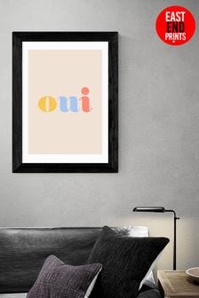 East End Prints White Oui by Oh Fine! Art Framed Print