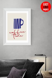 East End Prints White Coffee Time by Inoui Framed Print