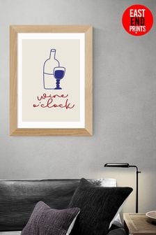 East End Prints White Wine O'Clock by Inoui Framed Print