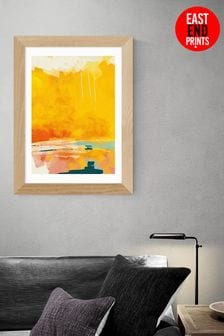 East End Prints Yellow Paysage Jaune by Ana Rut Bre Framed Print