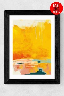 East End Prints Yellow Paysage Jaune by Ana Rut Bre Framed Print Wall Art