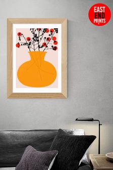 East End Prints Orange Gatherings 11 by Garima Dhawan Framed Print