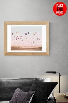 East End Prints Pink Around the World by Sissi and Seb Framed Print