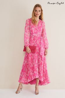 Phase Eight Pink Hayley Pleated Maxi Dress (D84211) | £189