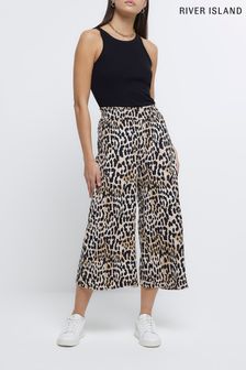 Animal Print Trousers | Wide & Cropped Trousers | Next