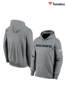 Nike Grey Fanatics Chicago Bears Nike Prime Wordmark Therma Pullover Hoodie (D92529) | £65