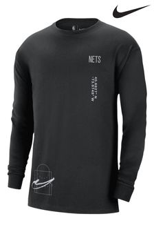 Nike Black Fanatics Brooklyn Nets Nike Max 90 1 Long Sleeve T-Shirt (D92925) | £38